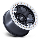 KMC KM238 VI Beadlock 17x9 Satin Black with Machined Ring - 6x139.7 Bolt Pattern, -12 Offset