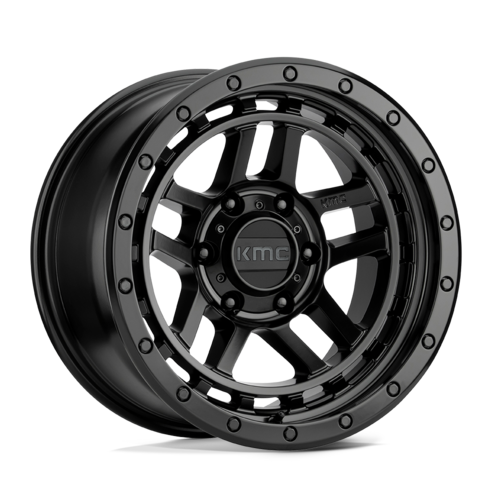 KMC KM540 Recon Satin Black 17x8.5 Inch Wheel with 6x139.7 Bolt Pattern and 18mm Offset