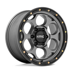 KMC KM541 Dirty Harry 17x9 Satin Gray with Black Lip Off-Road Wheel - 6x139.7 Bolt Pattern, -12mm Offset