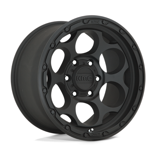 KMC KM541 Dirty Harry 18x8.5 Inch Textured Black Alloy Wheel with 6x114.3 Bolt Pattern and 66.06mm Center Bore