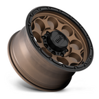 KMC KM541 Dirty Harry 17x8.5 Matte Bronze with Black Lip Wheel with 8x165.1 Bolt Pattern
