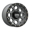 KMC KM541 Dirty Harry 17x8.5 Satin Gray with Black Lip Wheel for 8x170 Bolt Pattern