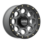 KMC KM541 Dirty Harry 17x8.5 Satin Gray with Black Lip Wheel for 8x170 Bolt Pattern