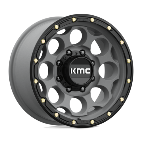 KMC KM541 Dirty Harry 17x8.5 Satin Gray with Black Lip Wheel for 8x170 Bolt Pattern