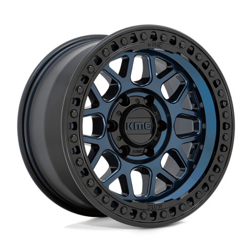 KMC KM549 GRS 17x9 Inch Midnight Blue with Gloss Black Lip Wheel for 6x139.7 Bolt Pattern