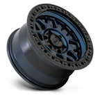 KMC KM549 GRS 17x8.5 Midnight Blue with Gloss Black Lip Wheel (8x165.1 Bolt Pattern, +0 Offset)