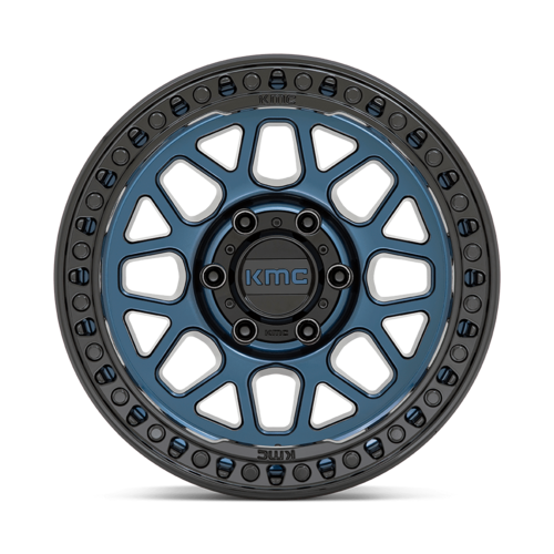 KMC KM549 GRS 17x8.5 Midnight Blue with Gloss Black Lip Wheel (8x165.1 Bolt Pattern, +0 Offset)