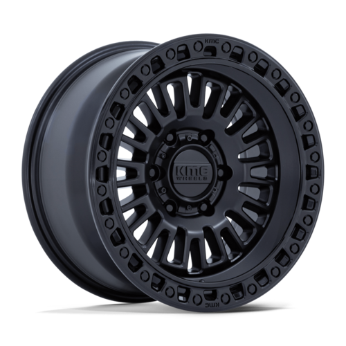 KMC KM554 AZTEC 17x8.5 Matte Black with Gloss Black Lip Wheel for 6x135 Bolt Pattern