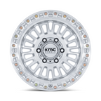 KMC KM554 Aztec 17x8.5 Inch Alloy Wheel with 6x120 Bolt Pattern and Machined Silver Finish