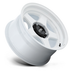 KMC KM728 LOBO 17x8.5 Inch Gloss White Alloy Wheel with -10 Offset and 6x139.7 Bolt Pattern
