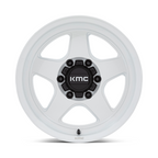 KMC KM728 LOBO 17x8.5 Inch Gloss White Alloy Wheel with -10 Offset and 6x139.7 Bolt Pattern