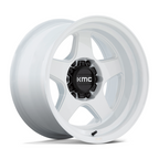 KMC KM728 LOBO 17x9 Inch Gloss White Wheel with -38 Offset and 6x139.7 Bolt Pattern
