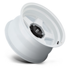 KMC KM728 LOBO 17x9 Gloss White Wheel with 5x127 Bolt Pattern and -38 Offset