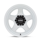 KMC KM728 LOBO 17x9 Inch Gloss White Wheel with -38 Offset and 6x139.7 Bolt Pattern