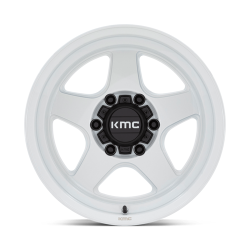 KMC KM728 LOBO 17x8.5 Inch Gloss White Alloy Wheel with 6x139.7 Bolt Pattern and +18 Offset