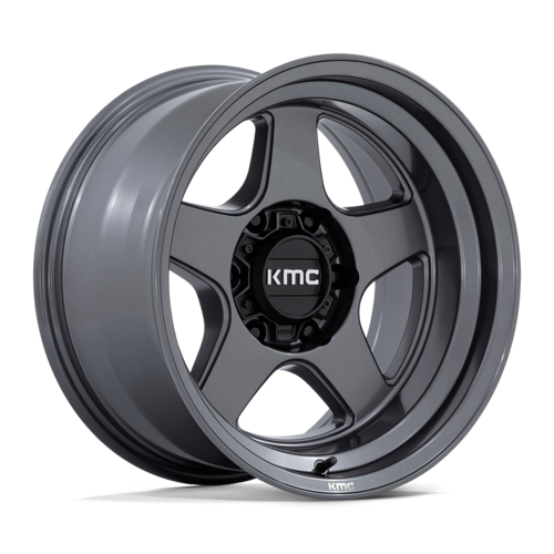 KMC KM728 LOBO 17x8.5 Matte Anthracite Wheel with 6x114.3 Bolt Pattern and +18 Offset