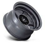 KMC KM728 LOBO 17x8.5 Matte Anthracite Wheel with 6x114.3 Bolt Pattern and +18 Offset