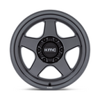 KMC KM728 Lobo 17x9 Matte Anthracite Wheel with -38 Offset and 6x139.7 Bolt Pattern
