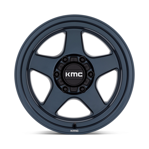 KMC KM728 LOBO 17x9 Metallic Blue Wheel with -38 Offset and 6x139.7 Bolt Pattern