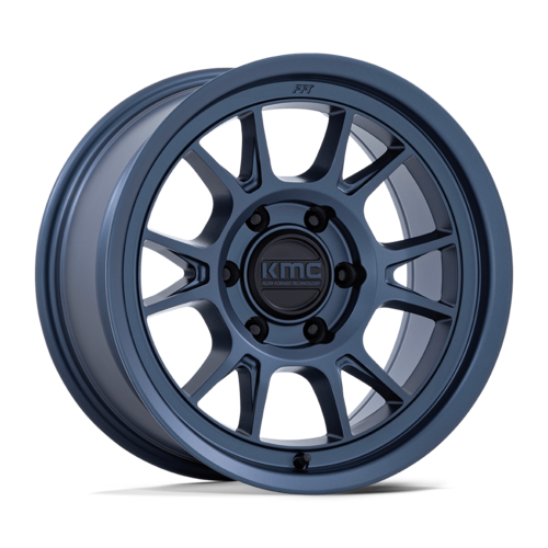 KMC KM729 Range 17x8.5 Inch Metallic Blue Off-Road Wheel with 5x127 Bolt Pattern and -10 Offset