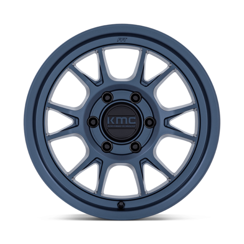 KMC KM729 Range 17x8.5 Inch Metallic Blue Off-Road Wheel with 5x127 Bolt Pattern and -10 Offset