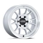 KMC Range 17x8.5 Inch Wheel - 6x135 Bolt Pattern, +0 Offset, Gloss Silver Machined Face