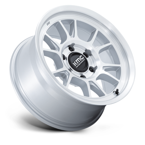 KMC KM729 RANGE 17x8.5 Inch Alloy Wheel with Gloss Silver Machined Face and -10 Offset