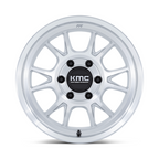 KMC KM729 RANGE 17x8.5 Inch Alloy Wheel with Gloss Silver Machined Face and -10 Offset