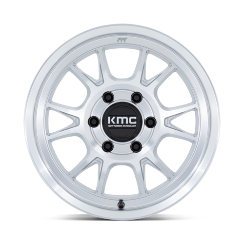 KMC KM729 RANGE 17x8.5 Inch Alloy Wheel with Gloss Silver Machined Face and -10 Offset