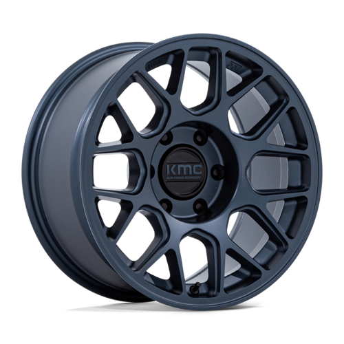 KMC KM730 Hatchet 17x8.5 Metallic Blue Off-Road Wheel with 6x139.7 Bolt Pattern and +25 Offset
