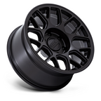 KMC Hatchet 17x8.5 Matte Black Alloy Wheel with 6x114.3 Bolt Pattern and +25 Offset