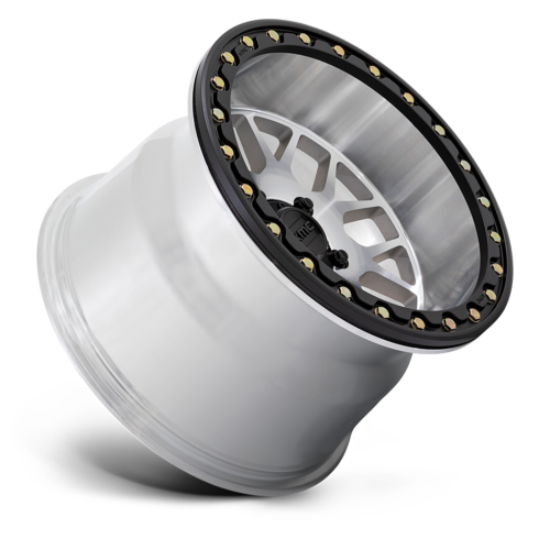 KMC Powersports KS235 Grenade UTV Beadlock Wheel, 15x10 Inches, Machined Finish