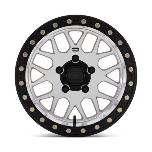 KMC Powersports KS235 Grenade UTV Beadlock 15x6 Wheel with Machined Finish and 4x156 Bolt Pattern