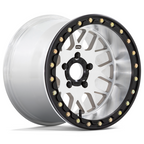 KMC Powersports KS235 Grenade UTV Beadlock Wheel – 15x6 Inches, 4x137 Bolt Pattern, Machined Finish, 38mm Offset