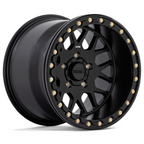 KMC Powersports KS235 Grenade UTV Beadlock Wheel - 14x10 Satin Black, 4x156 Bolt Pattern