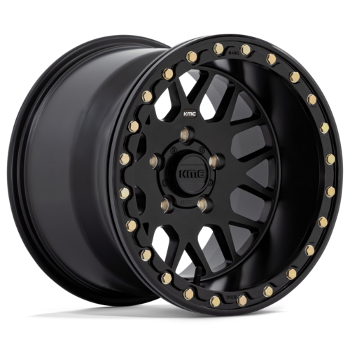 KMC Powersports KS235 Grenade UTV Beadlock Wheel - 14x10 Satin Black, 4x156 Bolt Pattern