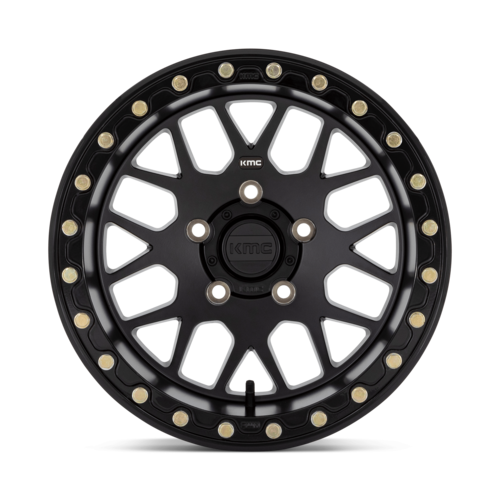 KMC Powersports KS235 Grenade UTV Beadlock Wheel - 14x10 Satin Black, 4x156 Bolt Pattern