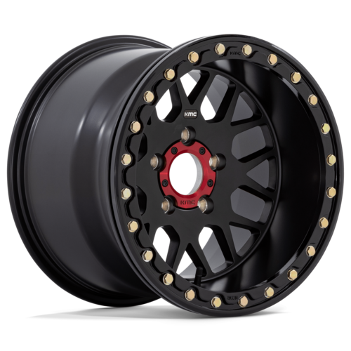 KMC Powersports KS235 Grenade UTV Beadlock Wheel 15x10 Satin Black 4x137 Offset Zero