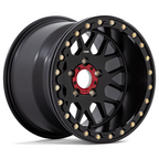 KMC Powersports KS235 Grenade UTV Beadlock Wheel 15x10 Satin Black 4x137 Offset Zero