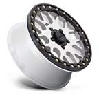 KMC Powersports KS235 Grenade UTV Beadlock Wheel 15x6 with Machined Finish and 5x114.3 Bolt Pattern