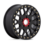 KMC Powersports KS235 Grenade UTV Beadlock Wheel – 15x6 Satin Black with 5x114.3 Bolt Pattern and 38mm Offset