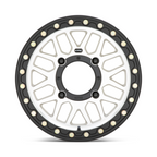 KMC Powersports KS235 Grenade UTV Beadlock Wheel - 15x7 Inch, Machined Finish, 4x156 Bolt Pattern