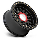 KMC Powersports KS235 Grenade UTV Beadlock Wheel 15x7 Satin Black 4x156 Bolt Pattern with 10mm Offset