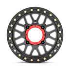 KMC Powersports KS235 Grenade UTV Beadlock 15x7 Satin Black with 4x110 Bolt Pattern and 10mm Offset