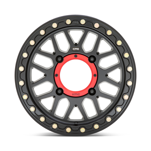 KMC Powersports KS235 Grenade UTV Beadlock 15x7 Satin Black with 4x110 Bolt Pattern and 10mm Offset