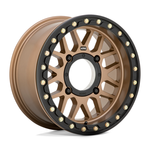 KMC Powersports KS235 GRENADE UTV Beadlock Wheel 15x7 Satin Bronze 4x137 Bolt Pattern