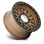 KMC Powersports KS235 Grenade UTV Beadlock Wheel 15x6 Satin Bronze with 4x156 Bolt Pattern and 38mm Offset