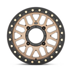 KMC Powersports KS235 Grenade UTV Beadlock Wheels 15x7 Satin Bronze with 4x156 Bolt Pattern