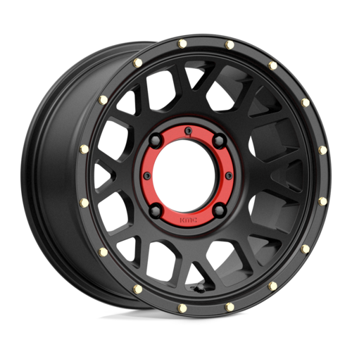 KMC Powersports KS135 GRENADE UTV 14x7 Satin Black Wheel with 4x137 Bolt Pattern and 112.10mm Center Bore