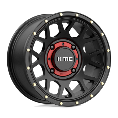 KMC Powersports KS135 GRENADE UTV 14x7 Satin Black Wheel with 4x137 Bolt Pattern and 112.10mm Center Bore